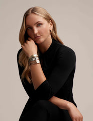 Rectangular Roman Numeral Watch - Anne Klein Two-Tone