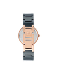 Ceramic Bracelet Watch with Diamond Accents - Anne Klein Navy/Rose-Tone