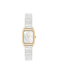 Shell Accented Expansion Band Watch - Anne Klein Mother-of-Pearl/Gold-Tone