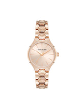Shell Pattern Link Bracelet Watch - Anne Klein Rose-Tone