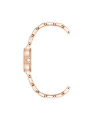 Shell Pattern Link Bracelet Watch - Anne Klein Rose-Tone