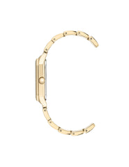 Octagonal Metal Bracelet Watch in Gold-Tone - Anne Klein Black&Gold-Tone