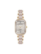Octagonal Shaped Ceramic Bracelet Watch - Anne Klein Tan/Gold-Tone