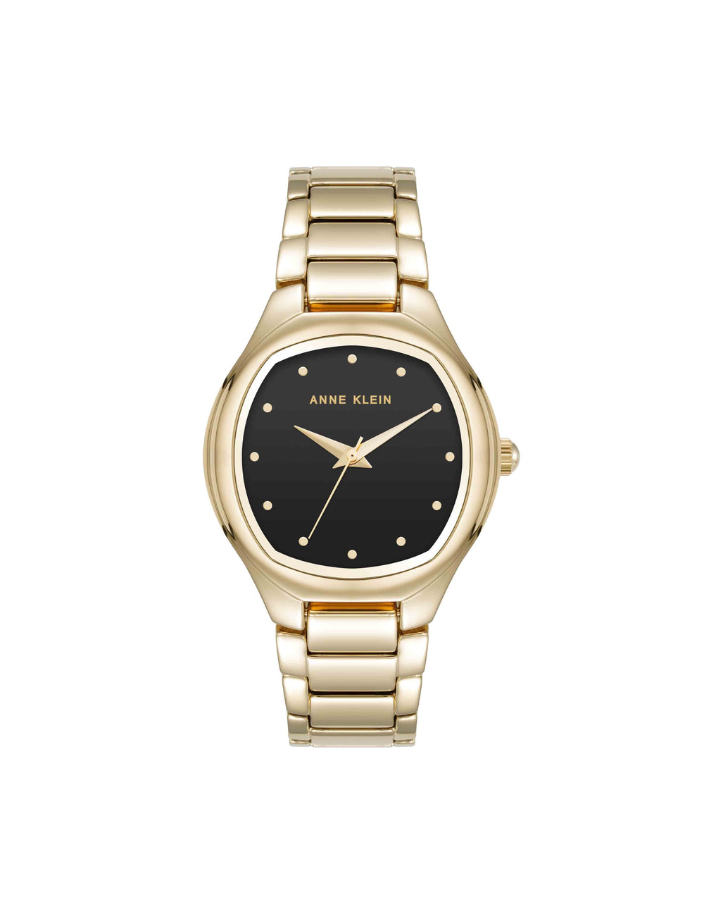 Cushion Case Metal Bracelet Watch - Anne Klein Black/Gold-Tone