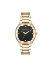 Cushion Case Metal Bracelet Watch - Anne Klein Black/Gold-Tone