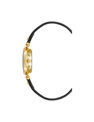 Essential Leather Strap Watch - Anne Klein Black/ Gold-Tone