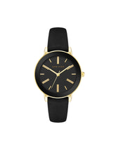 Minimalist Round Dial Watch - Anne Klein Black/Gold-Tone
