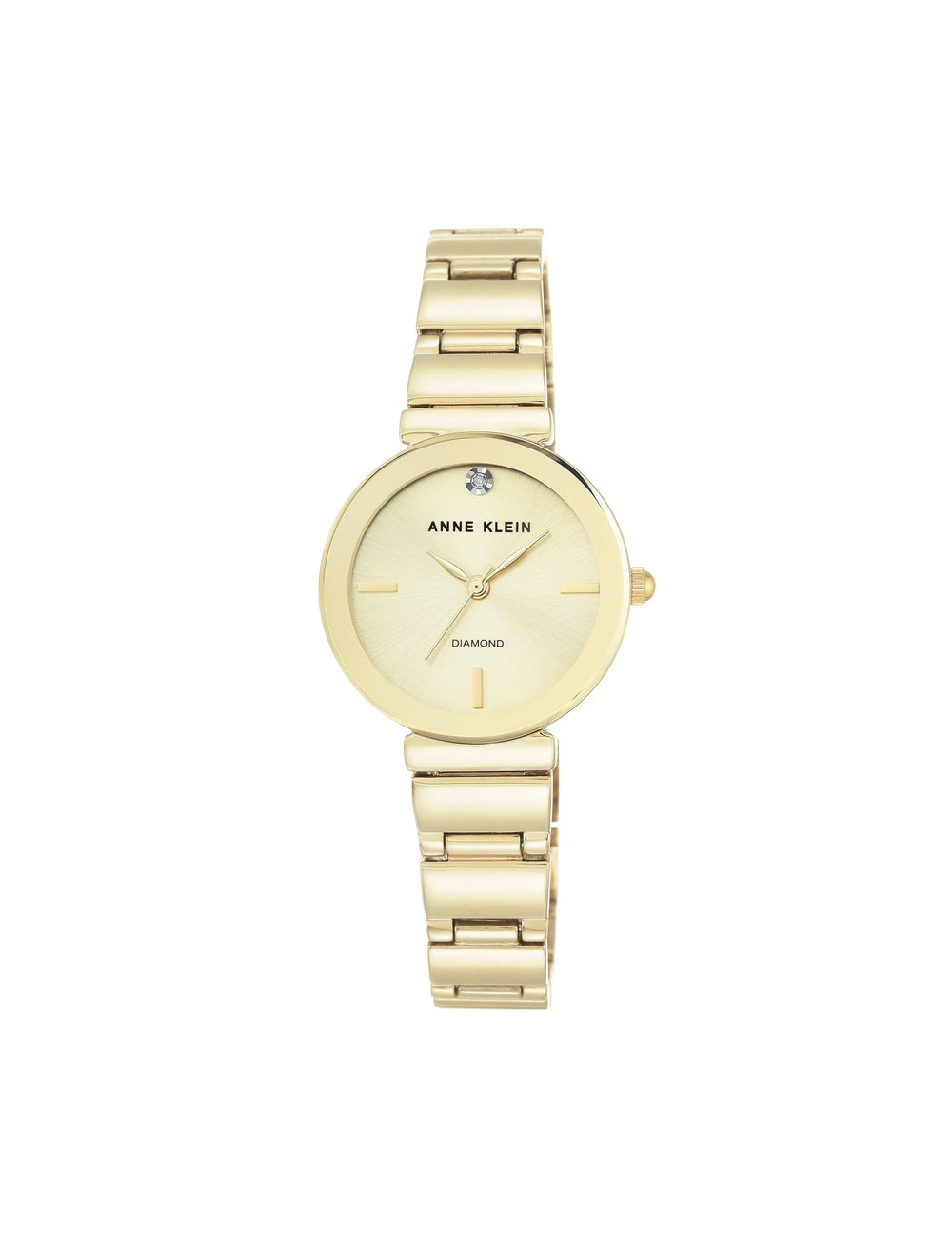 Diamond Accented Bracelet Watch - Anne Klein Gold-Tone