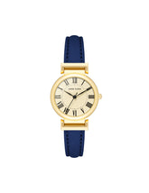 Leather Strap Classic Watch - Anne Klein Navy/Gold-Tone