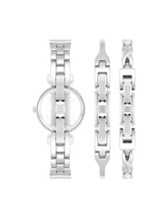 Watch & Bracelet Set - Anne Klein Light Blue/Silver-Tone