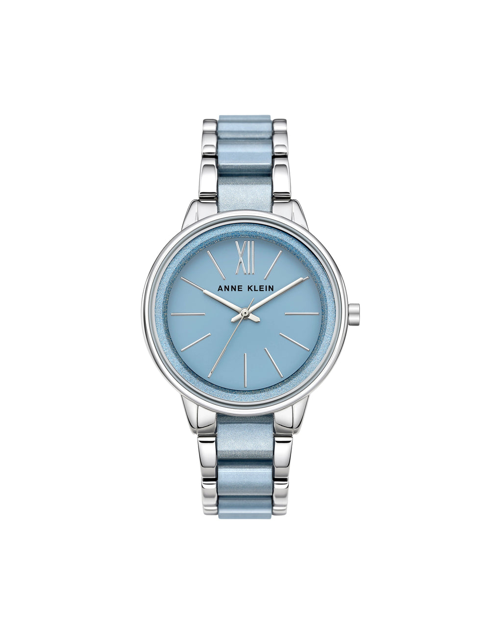 Resin Link Women's Watch - Anne Klein Light Blue/Silver-Tone