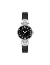 Essential Leather Strap Watch - Anne Klein Black/Silver-Tone
