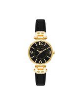 Leather Strap Essential Watch - Anne Klein Gold-Tone/Black