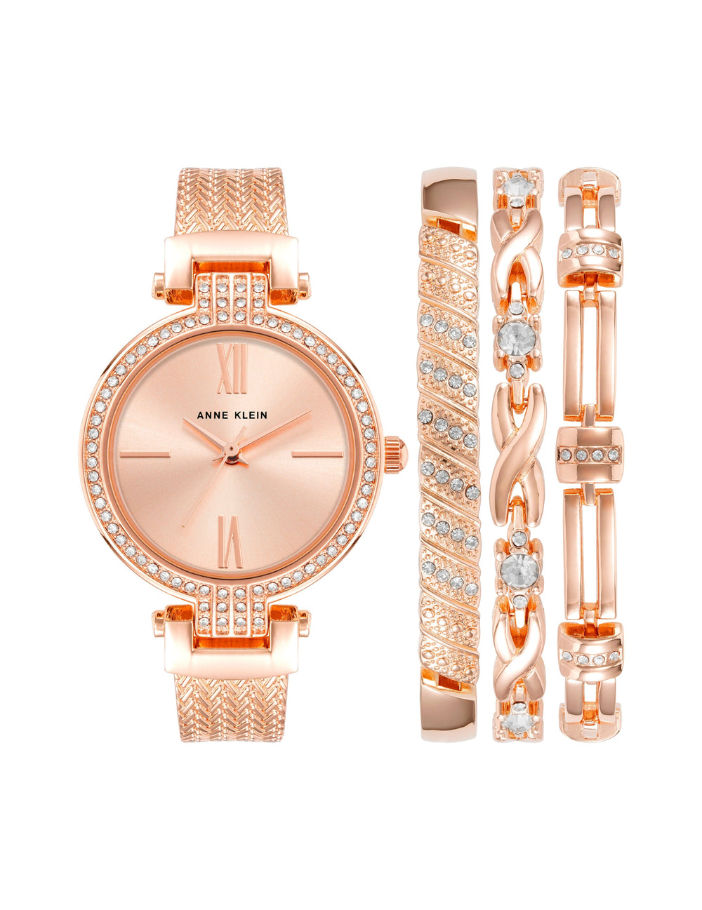 Showstopper Watch & Bracelet Set - Anne Klein Rose-Tone