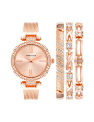 Showstopper Watch & Bracelet Set - Anne Klein Rose-Tone