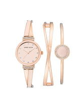 Enamel Watch & Bracelet Set - Anne Klein Blush/Rose-Tone