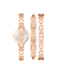 Enamel Watch & Bracelet Set - Anne Klein Blush/Rose-Tone