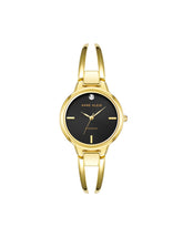 Diamond Accented Bangle Watch - Anne Klein Black/Gold-Tone