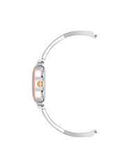 Bangle Watch & Bracelets Set - Anne Klein Silver/Rose-Tone