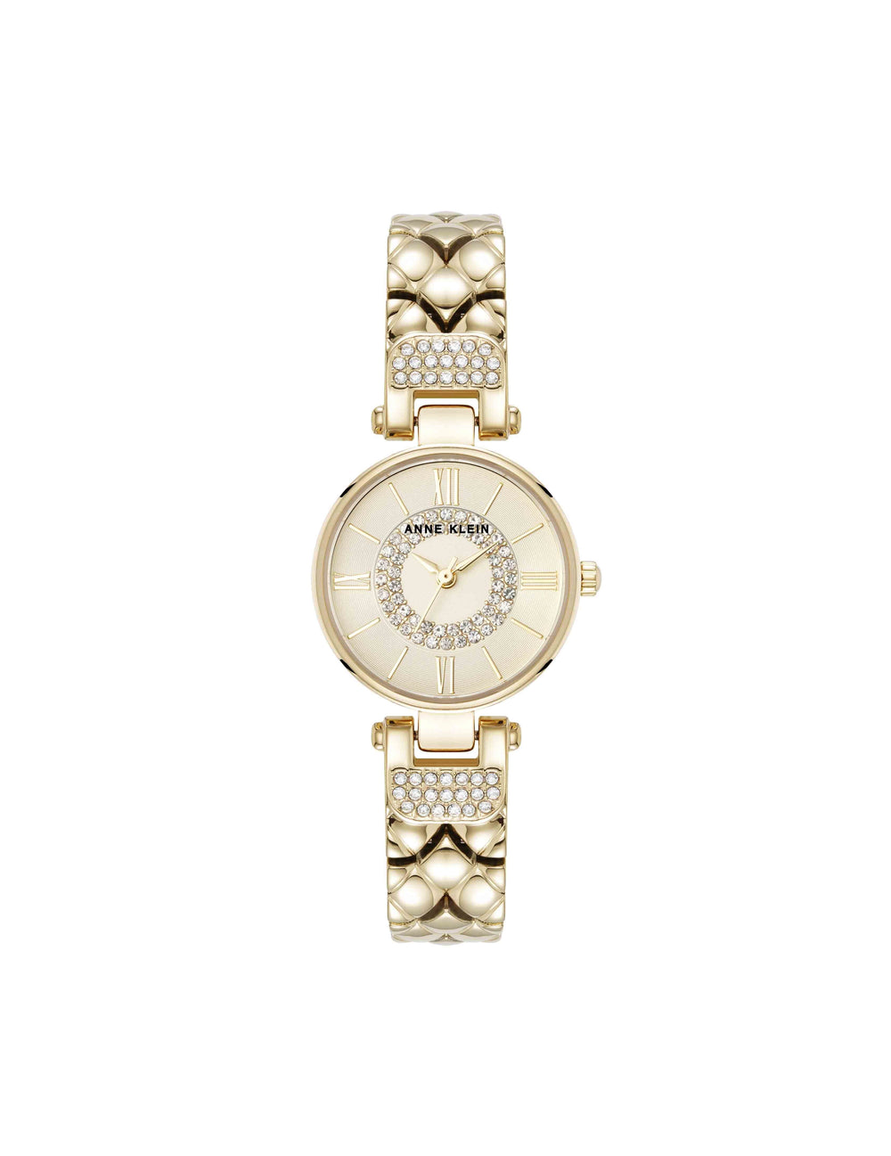 Crystal Accented V-Link Watch - Anne Klein
