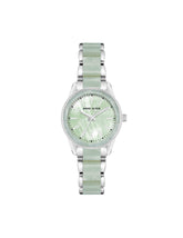Pearlescent Resin Link Bracelet Watch - Anne Klein Mint/Silver-Tone
