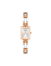 Rectangular Case Bangle Watch - Anne Klein Silver/Rose-Tone