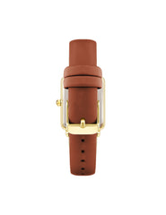Rectangular Strap Watch - Anne Klein Gold-Tone/Brown