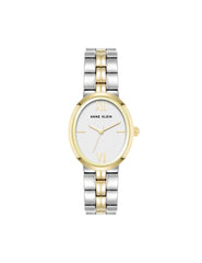 Minimalist Oval Case Watch - Anne Klein Two-Tone