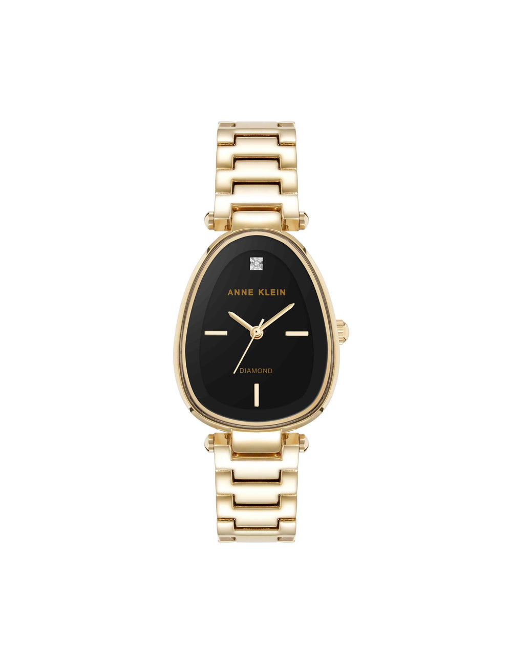 Estate Metal Bracelet Watch - Anne Klein Gold-Tone/Black