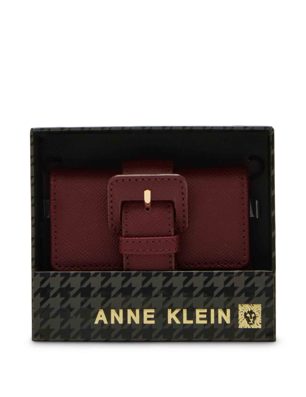 Covered Buckle Flap Wallet Gift Set, New Bordeaux - Anne Klein New Bordeaux