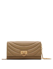 2 Piece Gift Set with Flap Crossbody and Bifold Wallet - Anne Klein Truffle Quilted