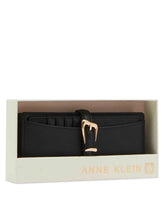 2 Piece Gift Set With Sculpted Buckle Wallet And Removeable Card Organizer - Anne Klein Black
