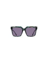 Square Acetate Sunglasses - Anne Klein TEAL ANIMAL