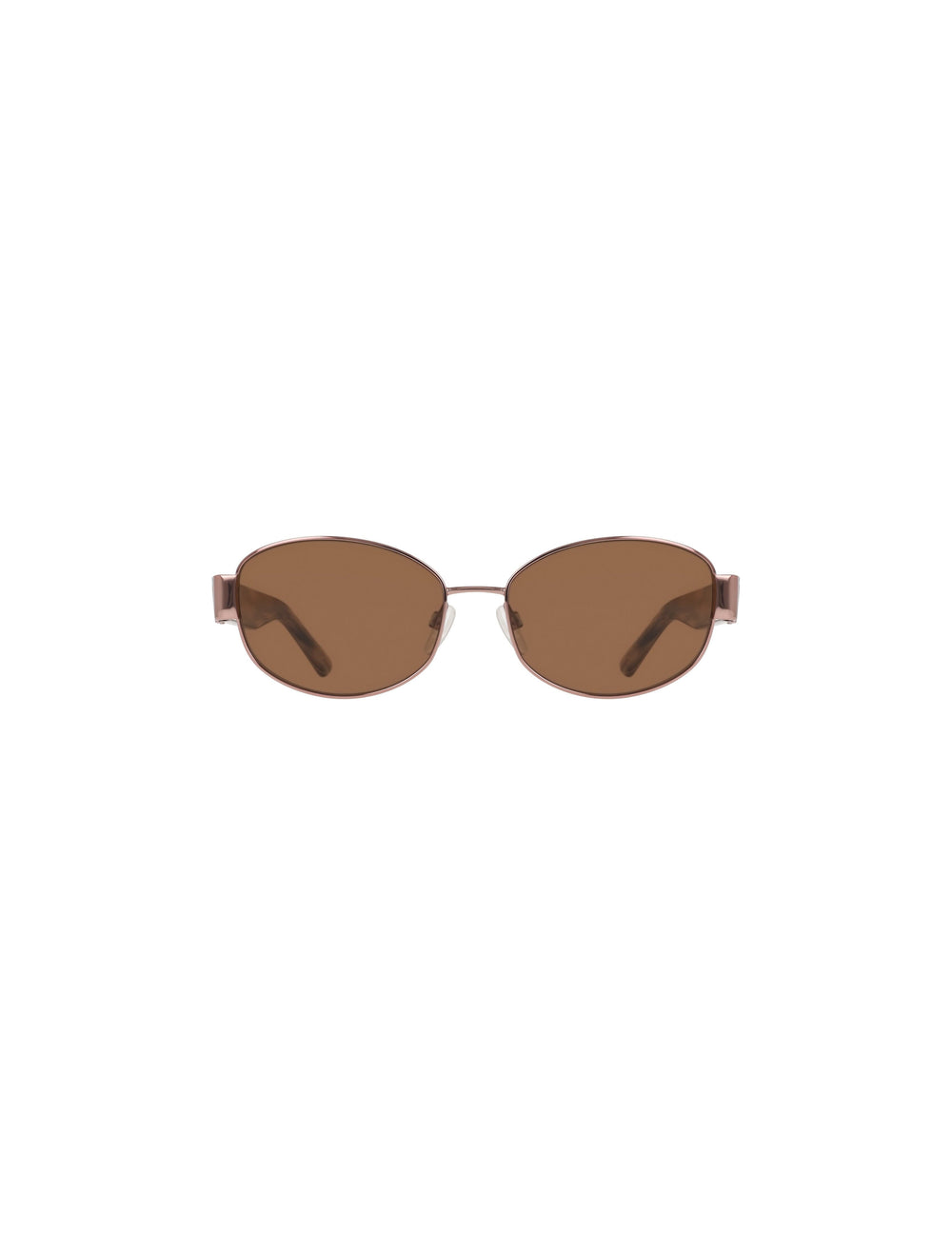 Oval Metal Frame Sunglasses - Anne Klein ROSE GOLD