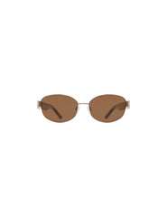 Oval Metal Frame Sunglasses - Anne Klein GOLD