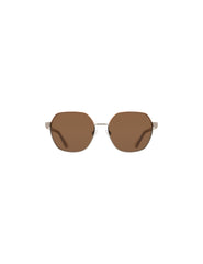 Two-Tone Square Metal Sunglasses - Anne Klein SILVER