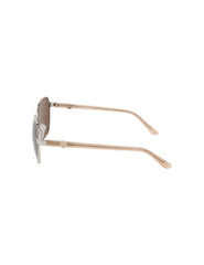 Two-Tone Square Metal Sunglasses - Anne Klein SILVER