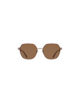 Two-Tone Square Metal Frame Sunglasses - Anne Klein ROSE GOLD