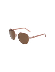 Two-Tone Square Metal Frame Sunglasses - Anne Klein ROSE GOLD