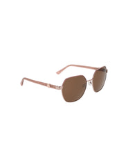 Two-Tone Square Metal Frame Sunglasses - Anne Klein ROSE GOLD