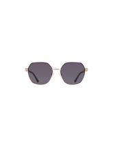 Two-Tone Square Metal Frame Sunglasses - Anne Klein GOLD