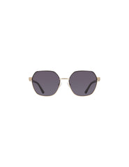 Two-Tone Square Metal Frame Sunglasses - Anne Klein GOLD