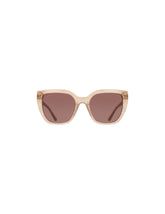 Square Acetate Sunglasses with Uplifting Frame - Anne Klein TAUPE