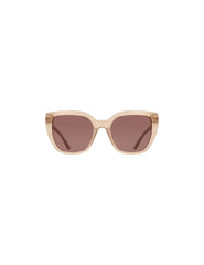 Square Acetate Sunglasses with Uplifting Frame - Anne Klein TAUPE