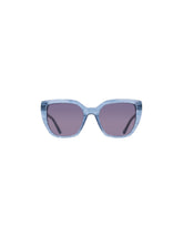 Square Acetate Sunglasses with Uplifting Frame - Anne Klein STEEL BLUE