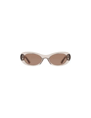 Modern Oval Frame Sunglasses - Anne Klein TAUPE CRYSTAL