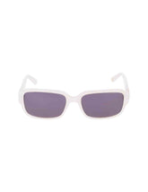 Narrow Rectangle Marbleized Sunglasses - Anne Klein Grey Pearl