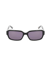 Narrow Rectangle Marbleized Sunglasses - Anne Klein Black