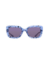 Trendy Oversized Square Sunglasses - Anne Klein Blue Lilac