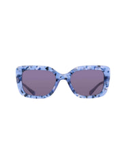 Trendy Oversized Square Sunglasses - Anne Klein Blue Lilac
